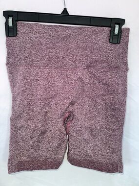 High-Rise Seamless Athletic Shorts - Mauve Heather